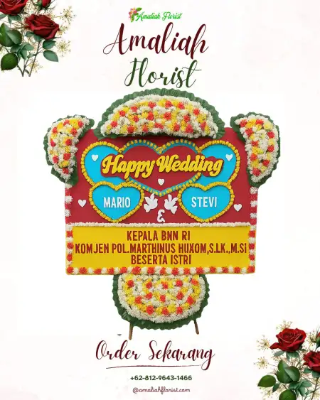 Papan Bunga Pernikahan Palir